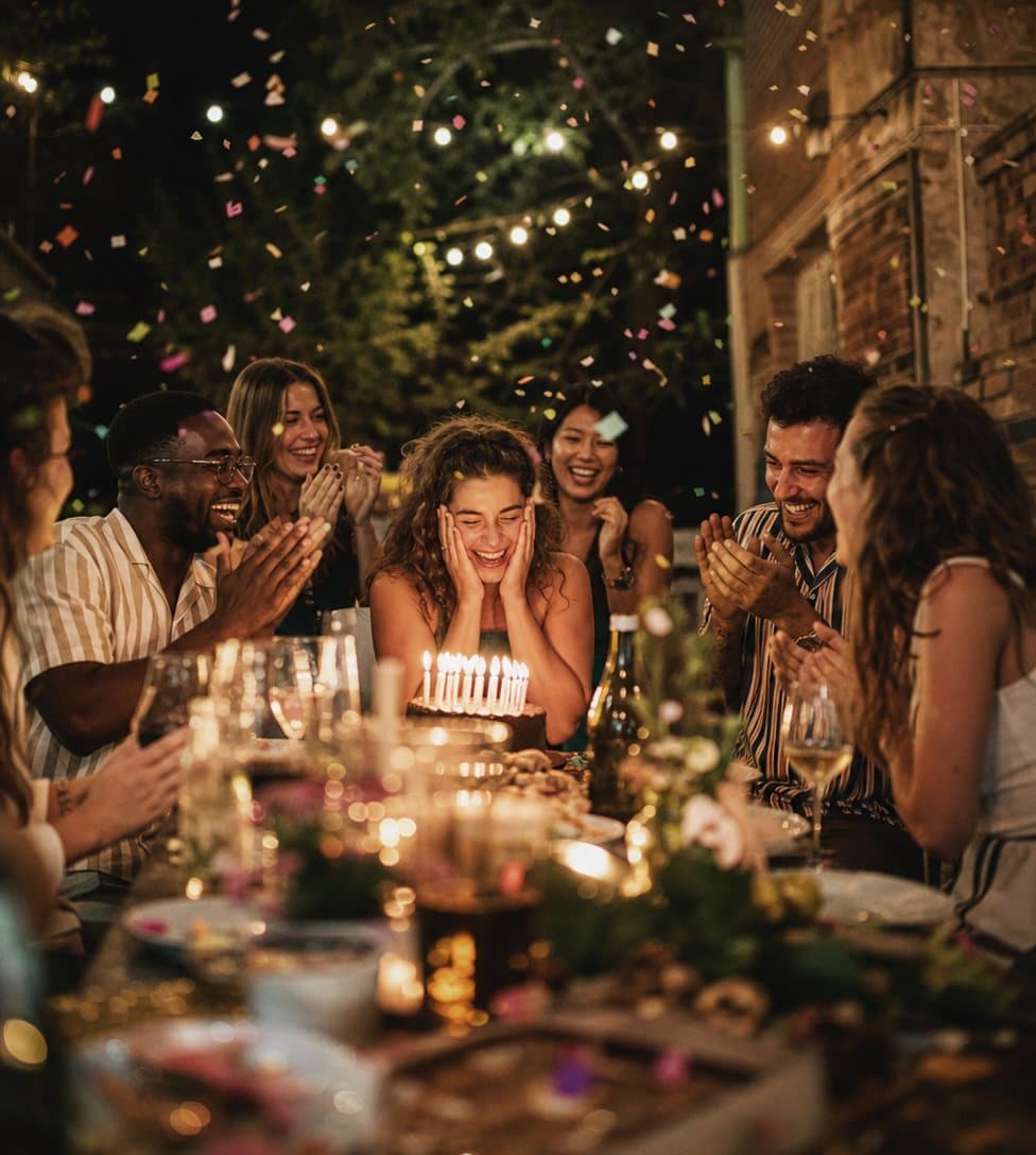 Birthdays guests sharing photos through GuestDrop