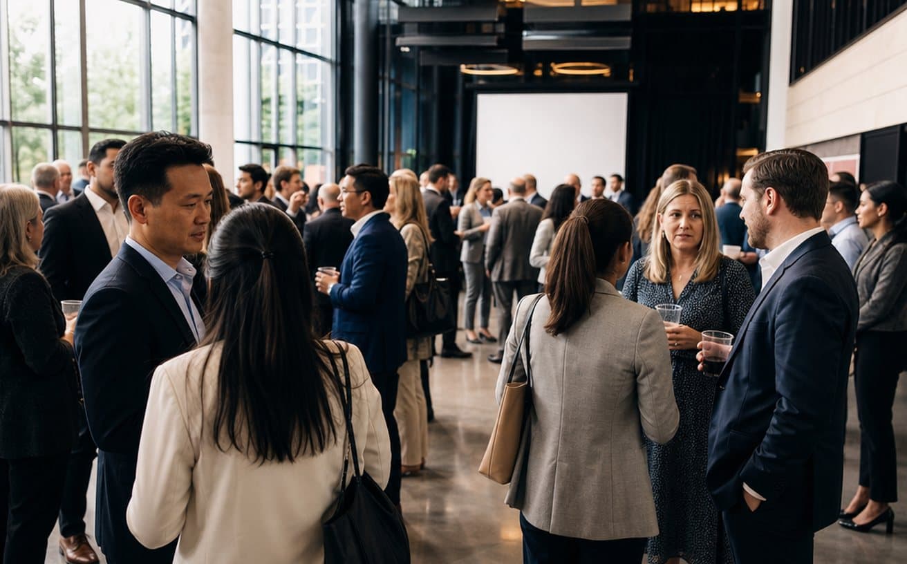 Corporate events guests sharing photos through GuestDrop