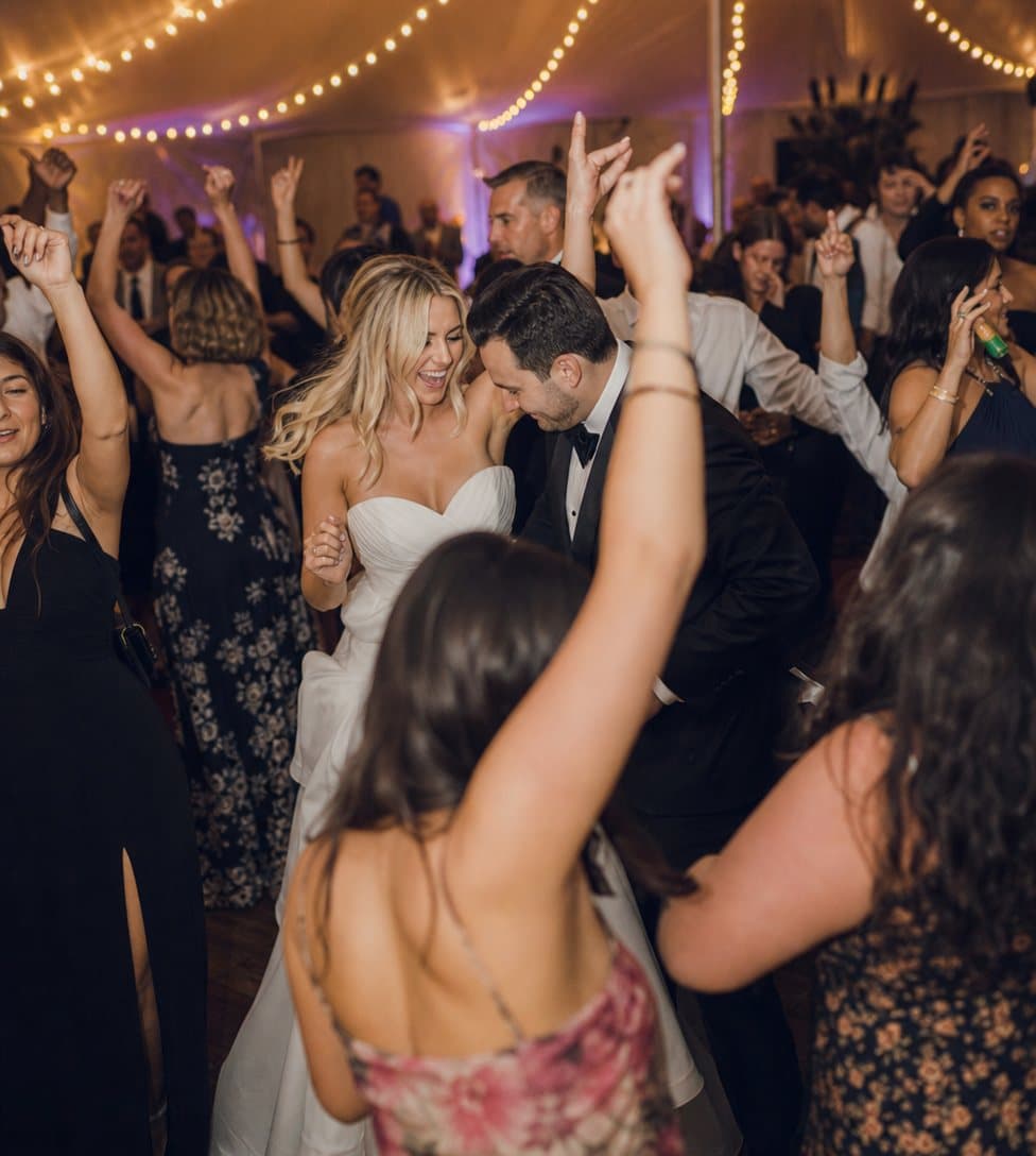 Weddings guests sharing photos through GuestDrop